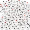 Bogstav Perler - Str. 7 MM - Hulstr. 1,2 MM - Hvid - 200 G
