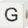 Bogstav Perler - Træ - G - 8X8 MM - Hulstr. 3 MM - Hvid - 25 Stk