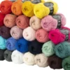 Bomuldsgarn - Nr. 8/4 - L 170 M - Assorterede Farver - 30X50 G