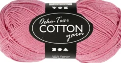 Bomuldsgarn - Nr. 8/4 - Mørk Rosa - L 170 M - 50 G