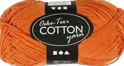 Bomuldsgarn - Nr. 8/4 - Orange - L 170 M - 50 G