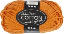 Bomuldsgarn - Nr. 8/8 - Orange - L 80-85 M - 50 G