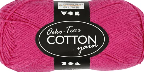 Bomuldsgarn - Nr. 8/4 - Pink - L 170 M - 50 G