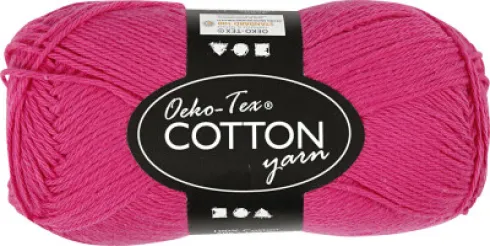 Bomuldsgarn - Nr. 8/4 - Pink - L 170 M - 50 G