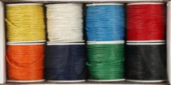 Bomuldssnor - Tykkelse 1 MM - Forskellige Farver - 8X40 M