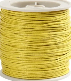 Bomuldssnor - Tykkelse 1 MM - Gul - 40 M