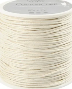 Bomuldssnor - Tykkelse 1 MM - Råhvid - 40 M