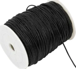 Bomuldssnor - Tykkelse 2 MM - Sort - 100 M