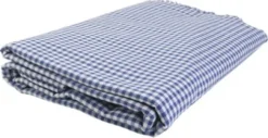 Bomuldsstof - Tern 4X4 MM - B 145 CM - Hvid - Blå - 5 M