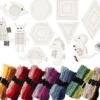 Broderifigurer Med Broderigarn - Str. 8-17 CM - Assorterede Farver