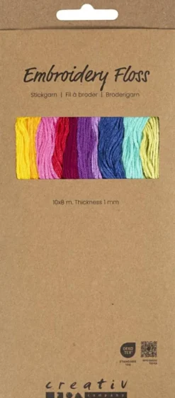 Broderigarn - Tykkelse 1 MM - Colorful - 10X8 M