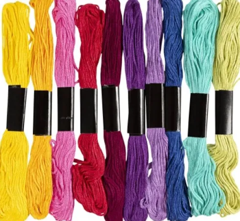 Broderigarn - Tykkelse 1 MM - Colorful - 10X8 M