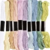Broderigarn - Tykkelse 1 MM - Pastelfarver - 10X8 M