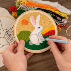 Broderi Kit Med Stansnål - Hare - Kikkerland