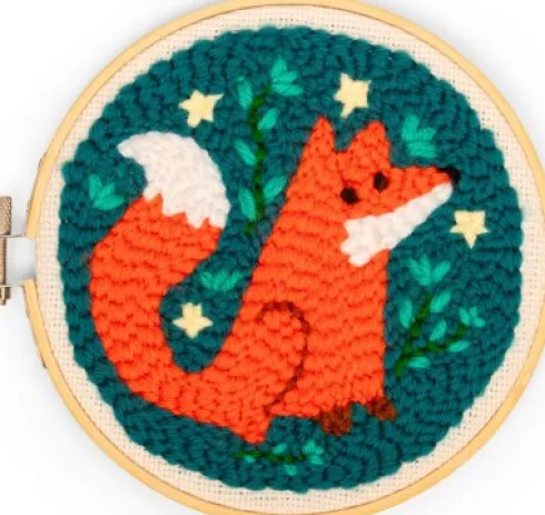 Broderi Kit Med Stansnål - Ræv - Kikkerland