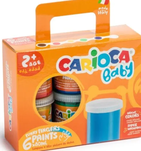 Carioca Baby - Fingermaling - 6 Farver - 6X80 ML