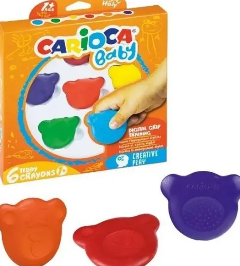 Carioca Baby - Teddy Farvekridt - 6 Farver