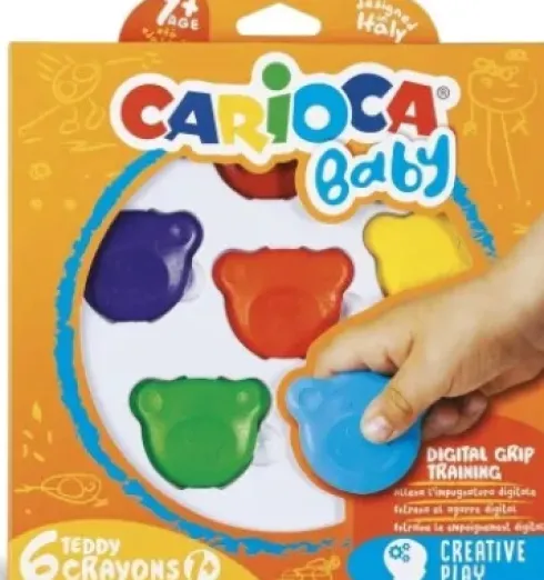 Carioca Baby - Teddy Farvekridt - 6 Farver
