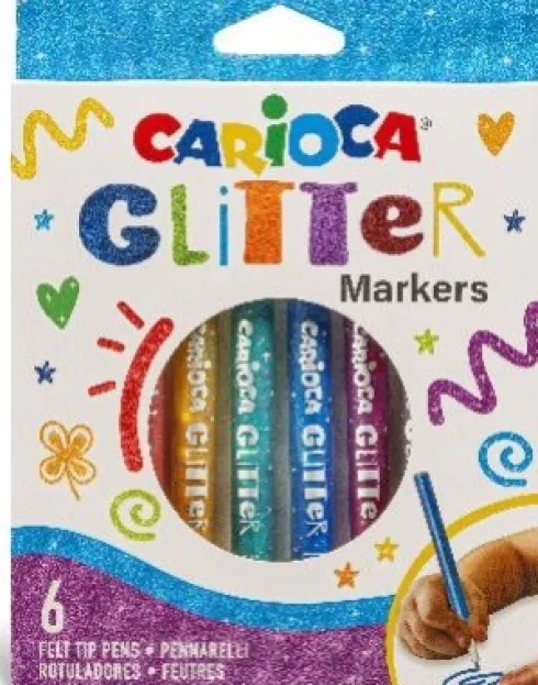 Carioca - Glitter Tusser - 6 Farver