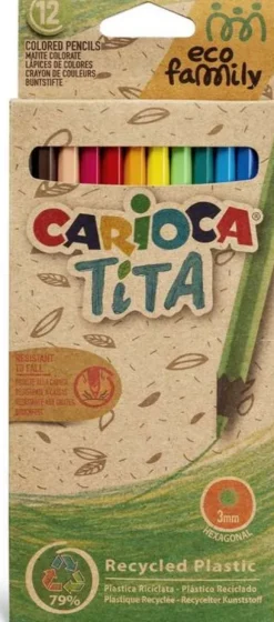 Carioca - Tita Farveblyanter - 3Mm - Ecofamily - 12 Stk