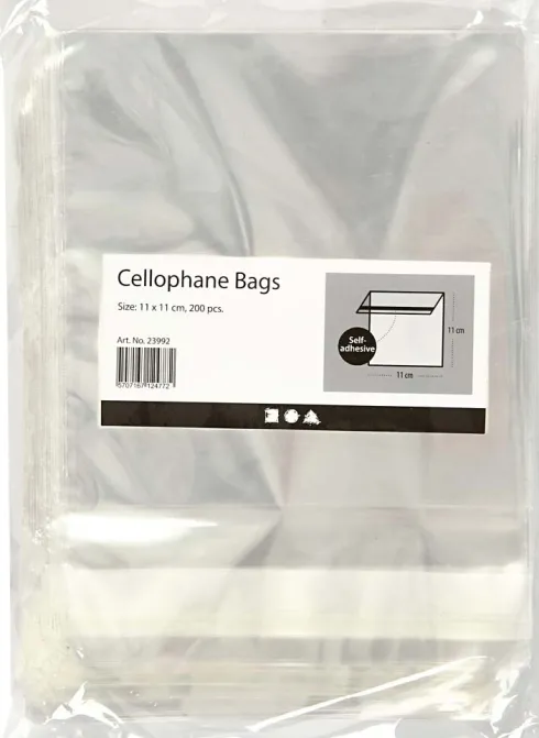 Cellofanposer - H 11,3 CM - B 11 CM - 25 My - 200 Stk