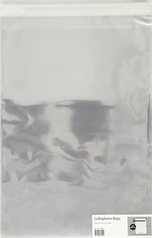 Cellofanposer - H 31,2 CM - B 22,5 CM - Tykkelse 25 My - 20 Stk