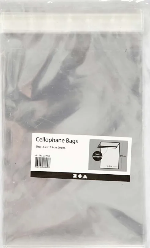 Cellofanposer - H 17,3 CM - B 12,3 CM - Tykkelse 25 My - 20 Stk