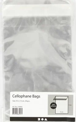 Cellofanposer - H 12,9 CM - B 9,7 CM - Tykkelse 25 My - 20 Stk