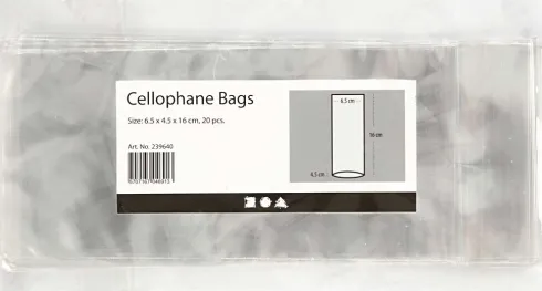 Cellofanposer - H 16 CM - Str. 6,5X4,5 CM - 20 Stk