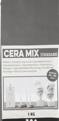Cera-Mix Standard Modelgips - Lys Grå - 1 KG