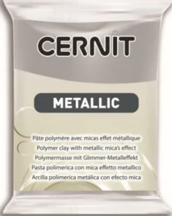 Cernit - Ler - Metallic - Sølv - 080 - 56 G