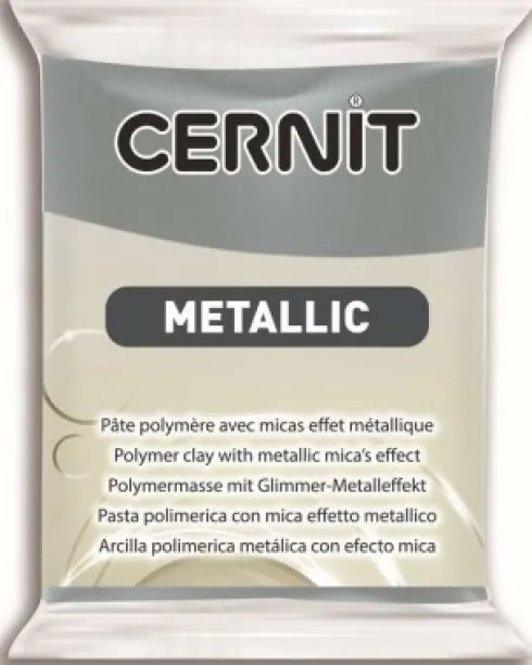 Cernit - Ler - Metallic - Stål - 167 - 56 G