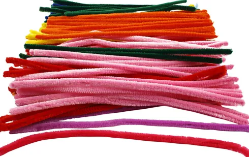 Chenille - L 30 CM - Tykkelse 9 MM - Assorterede Farver - 200 Assorterede