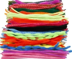 Chenille - L 30 CM - Tykkelse 6-15 MM - Assorterede Farver - 500 Assorterede
