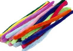 Chenille - L 30 CM - Tykkelse 15 MM - Assorterede Farver - 200 Assorterede
