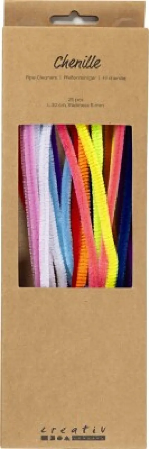 Chenille - L 30 CM - Tykkelse 6 MM - Colorful