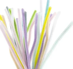 Chenille - L 30 CM - Tykkelse 6 MM - Pastelfarver