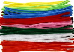 Chenille Piberensere - L 30 CM - Tykkelse 6 MM - Assorterede Farver - 200 Stk