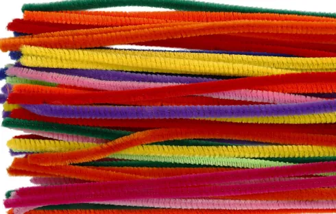 Chenille Piberensere - L 30 CM - Tykkelse 6 MM - Assorterede Farver - 50 Stk