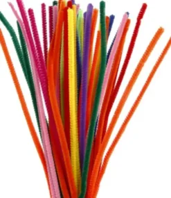 Chenille Piberensere - L 30 CM - Tykkelse 6 MM - Assorterede Farver - 50 Stk