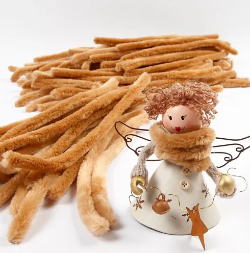 Chenille Piberensere - L 30 CM - Tykkelse 6 MM - Beige - 50 Stk