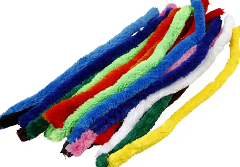 Chenille Piberensere - L 45 CM - Tykkelse 25 MM - Assorterede Farver - 60 Stk
