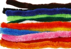 Chenille Piberensere - L 45 CM - Tykkelse 25 MM - Assorterede Farver - 60 Stk