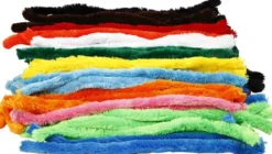 Chenille Piberensere - L 45 CM - Tykkelse 25 MM - Assorterede Farver - 60 Stk