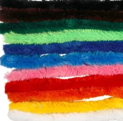 Chenille Piberensere - L 45 CM - Tykkelse 25 MM - Assorterede Farver - 60 Stk