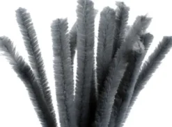 Chenille Piberensere - L 30 CM - Tykkelse 15 MM - Grå - 15 Stk