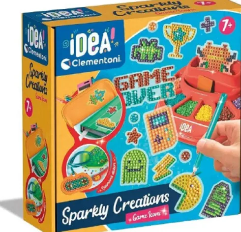 Clementoni - Sparkly Creations Diamond Painting - Game Icons