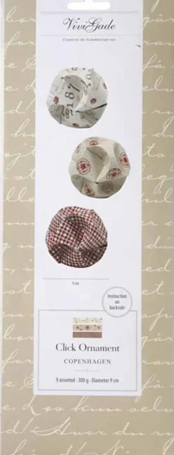 Click Ornamenter - Ø 9 CM - Str. 5,5X28,4 CM - 9 Sæt