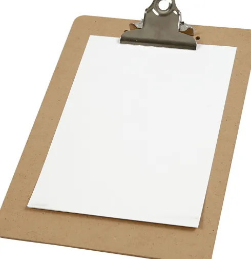 Clipboard/Tegneunderlag - A5 - Str. 19X27X0,3 CM - Sølv - 1 Stk
