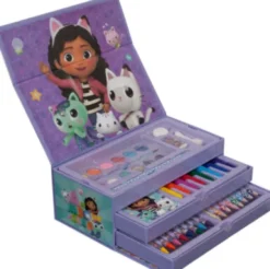 Coloring Case - Gabby Dollhouse - Set 52Pcs In Paper Toolbox With Handle